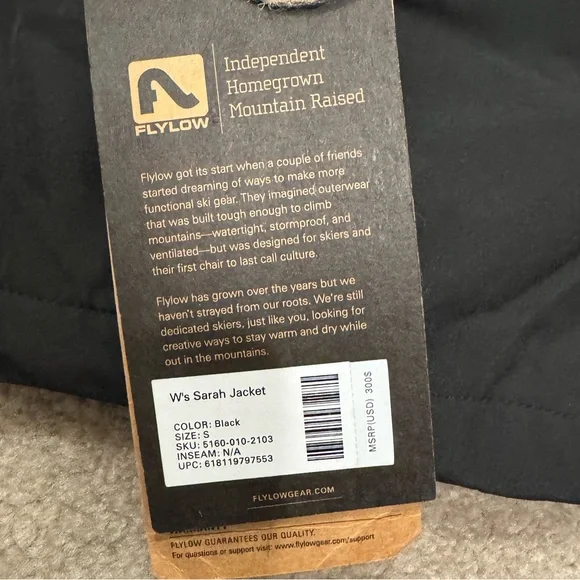 Flylow Sarah Jacket Black BNWT Size Small - Picture 9 of 9